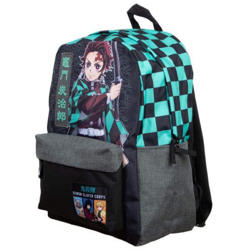 0001378 demon slayer corps checker laptop backpack