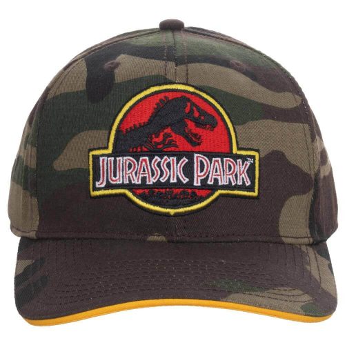 0001927 jurassic park camo curved bill snapback