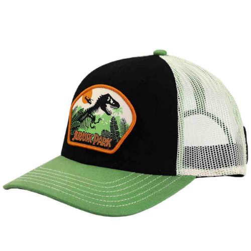 0008178 jurassic park logo patch trucker