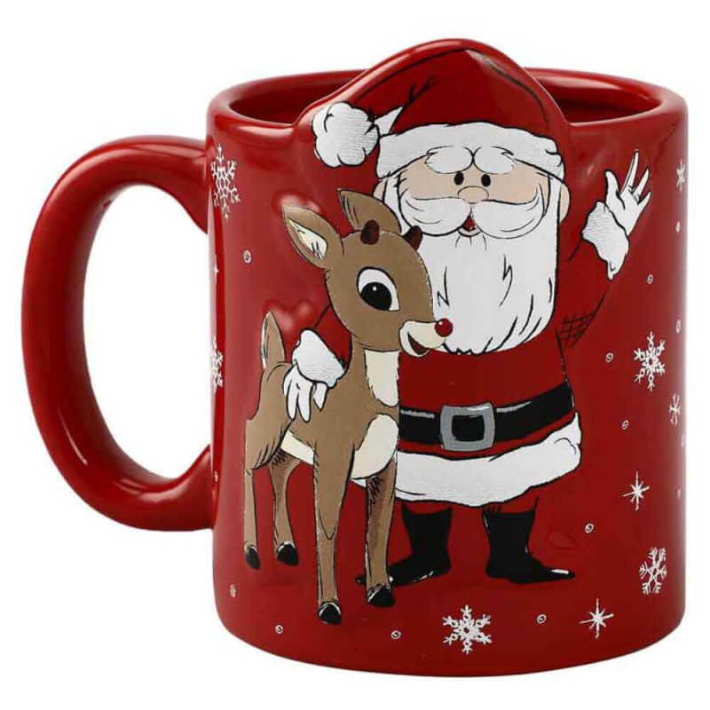 0010871 rudolph ready rudolph 16 oz bas relief ceramic mug