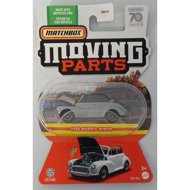 Matchbox 2023 Moving Parts Series 1:64 Scale Diecast Vehicles (Wave 3), 1956 Morris Minor