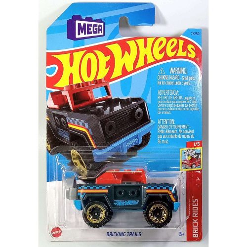 Hot Wheels 2023 Mainline Brick Rides Series 1:64 Scale Diecast Cars (International Card), Bricking Trails 1/5 7/250 HKJ85