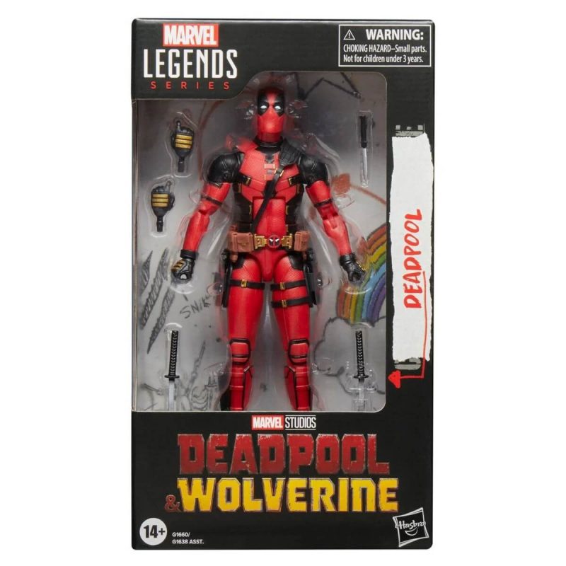 Deadpool & Wolverine Marvel Legends 6-Inch Action Figures, Deadpool in package, front