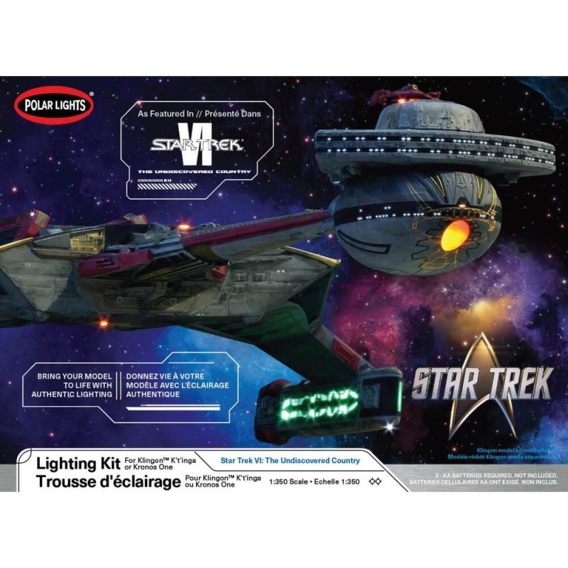 Kronos One Klingon Cruiser Star Trek VI 1:350 Scale Model Kit - Light Kit