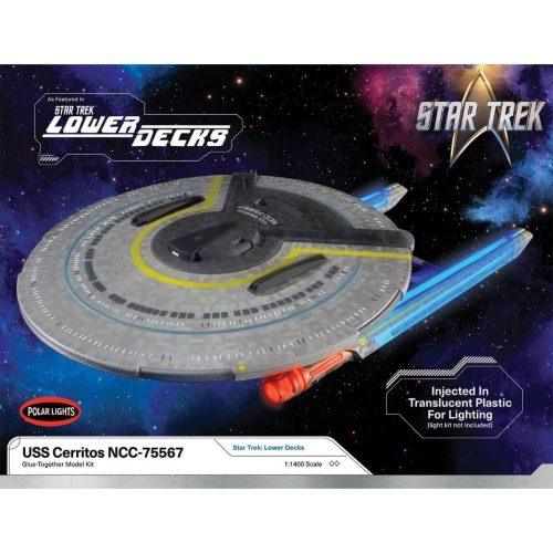 USS Cerritos Star Trek Lower Decks 1:1400 Scale Model Kit - Polar Lights