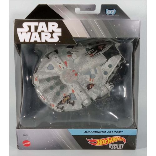 Hot Wheels 2023 Star Wars Starships Select 1:50 Scale Mix 1 Vehicles, Millennium Falcon (Chase Variant) #07 HMJ02