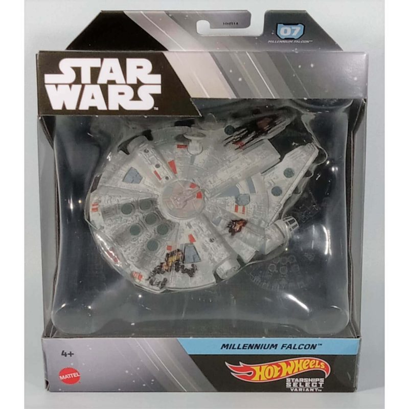 Hot Wheels 2023 Star Wars Starships Select 1:50 Scale Mix 1 Vehicles, Millennium Falcon (Chase Variant) #07 HMJ02