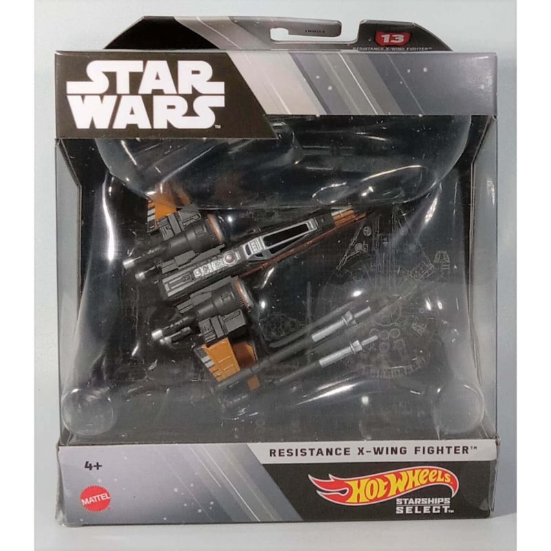 Hot Wheels 2023 Star Wars Starships Select 1:50 Scale Mix 1 Vehicles, Resistance X-Wing Fighter #13 HMH92