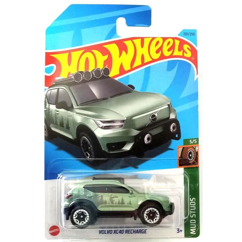 Hot Wheels 2023 Mainline Mud Studs Series 1:64 Scale Diecast Cars (International Card), Volvo XC40 Recharge 5/5 201/250 HKG55